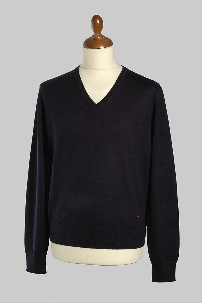 maglia Valentino collo a V colore nero-XXL